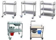 Durable Two Shelves Stainless Steel Medical Trolley Surgical Instrument Trolley (ALS-SS02)