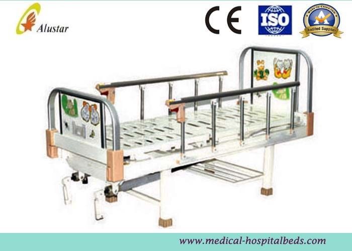 Metal Punching Bed Surface Double Crank Children Hospital Baby Beds with 2 Functions (ALS-BB011)
